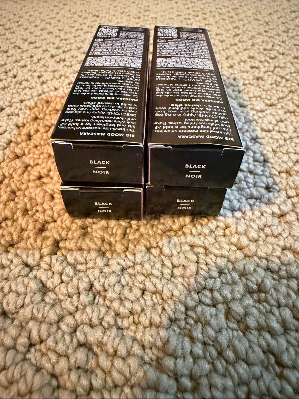 e.l.f. Big Mood Mega Volume & Lifting Mascara, Black 0.14oz Travel Size - 4 PACK